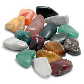 Edelsteine, 20 verschiedene Trommelsteine poliert, Größe 2 bis 3 cm